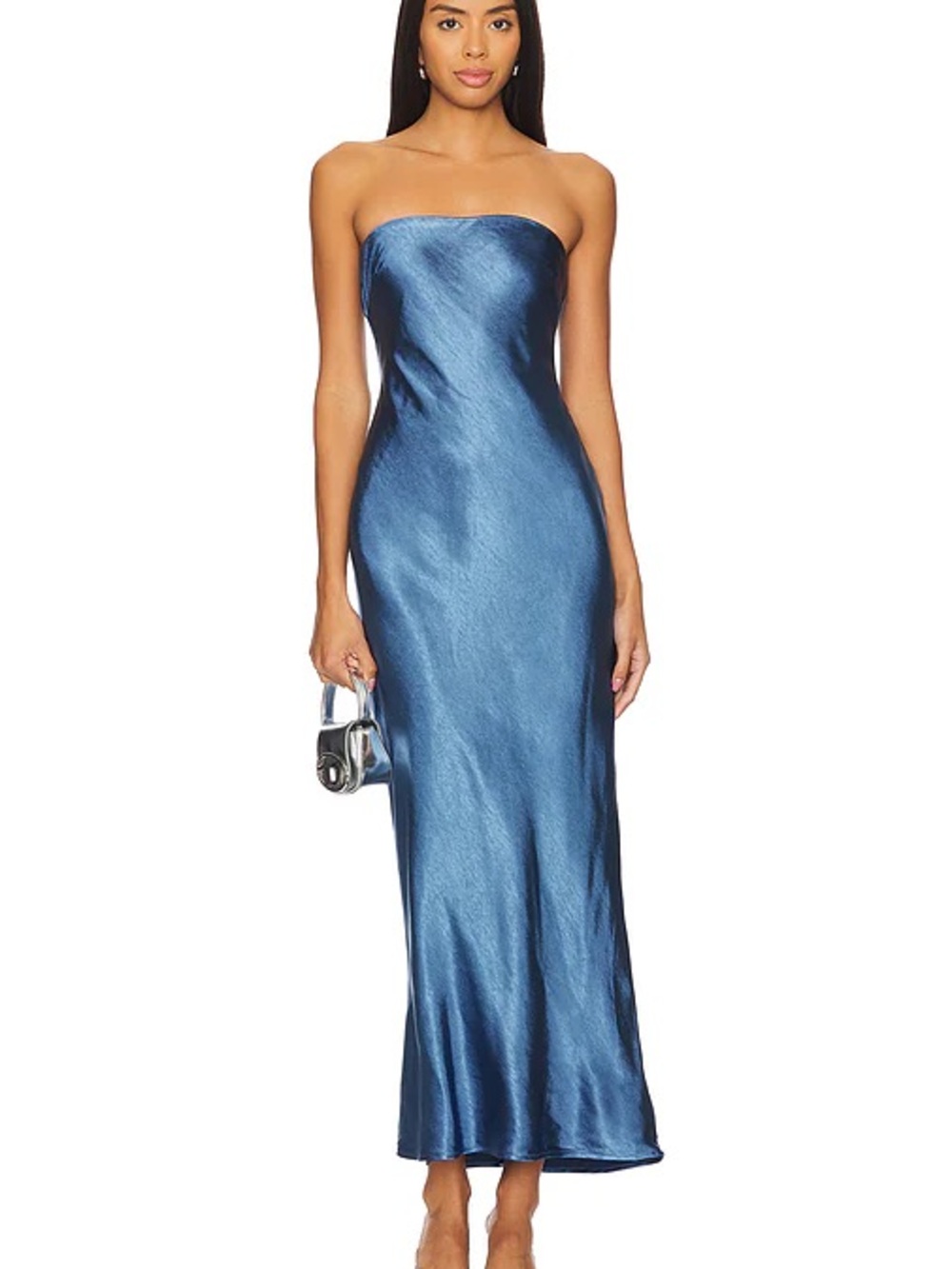 Revolve More To Come strapless blue dress